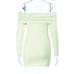 Damen Off-Shoulder Minikleid mit Raffungen R&B