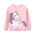 Mädchen Sweatshirt mit Einhorn-Applikation R&B