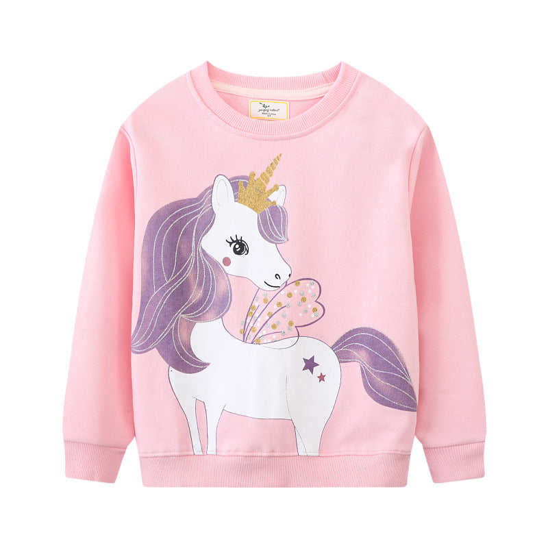 Mädchen Sweatshirt mit Einhorn-Applikation R&B