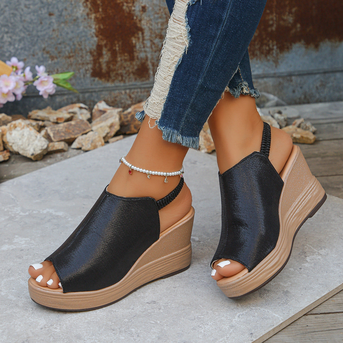 Damen Keil-Sandalen