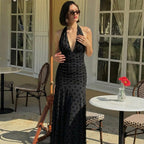 Damen Elegantes Maxikleid mit tiefem V-Ausschnitt und raffinierten Rüschendetails R&B