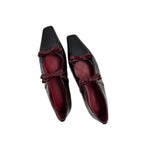 Damen Ballerina-Schuhe mit hochwertigem Metallic-Obermaterial und charmantem Schleifendetail