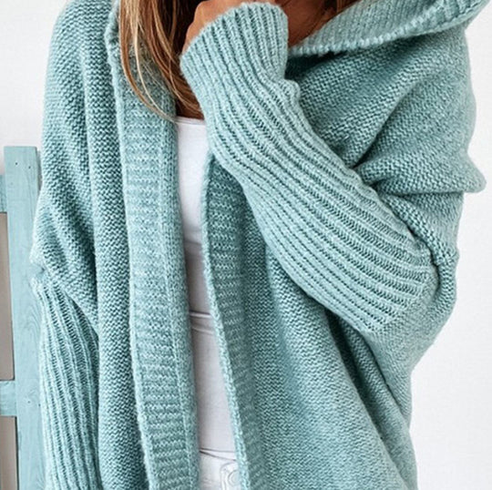 Damen Lässiger Strickpullover mit offener Front und feiner Struktur R&B
