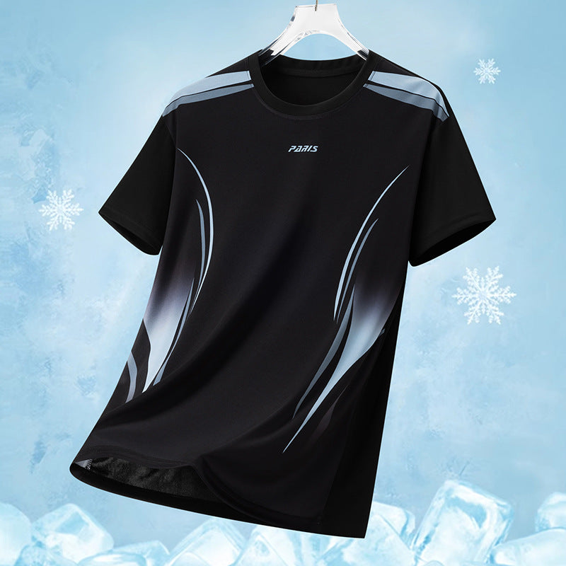 Herren nan atmungsaktives Funktionsshirt mit ergonomischem Schnitt und dynamischem Print R&B