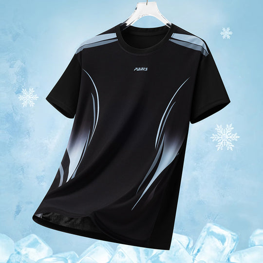 Herren nan atmungsaktives Funktionsshirt mit ergonomischem Schnitt und dynamischem Print R&B