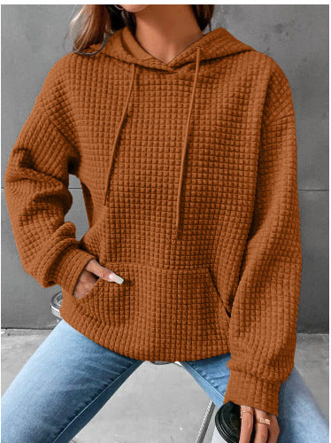 Damen Kapuzenpullover aus strukturiertem Material R&B