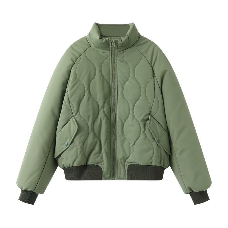 Damen modische Steppjacke mit hohem Kragen und voluminösem Design R&B