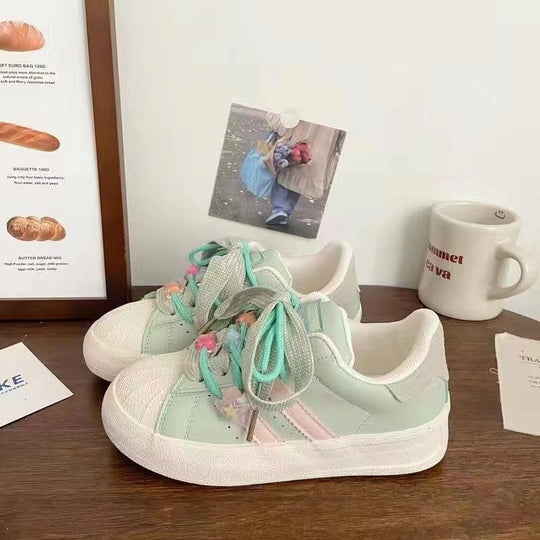 Damen modische Sneaker mit floralem Dekor und dämpfendem Sohlenprofil R&B