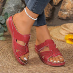 Damen Komfortable Zehentrenner-Sandalen mit breiten verstellbaren Riemen R&B