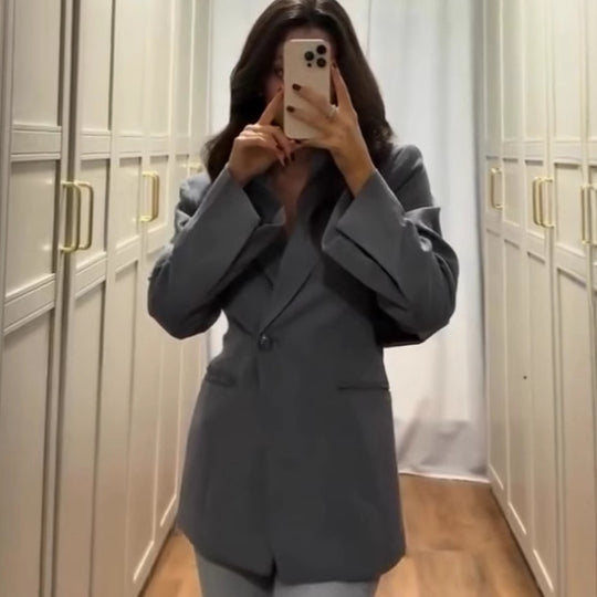 Damen Eleganter Oversized Blazer R&B