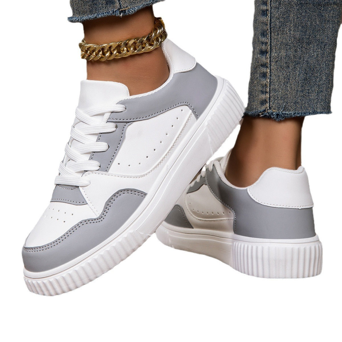 Damen Sportliche Sneakers mit attraktiver Farbkombination und komfortabler Sohle