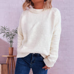 Damen wärmender Strickpullover mit lässigem Schnitt und strukturiertem Design R&B