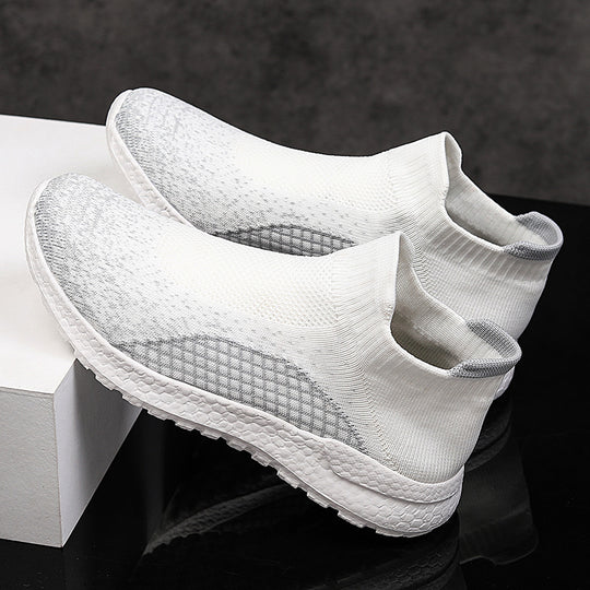 Damen Freizeit-Laufschuhe mit atmungsaktivem Strickdesign und rutschfester Sohle R&B