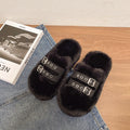 Damen Hausschuhe mit weichem Flausche-Futter und modischen Doppelschnallen EB
