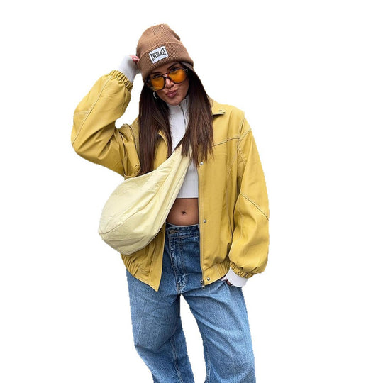 Damen Trendige Oversized Jacke R&B