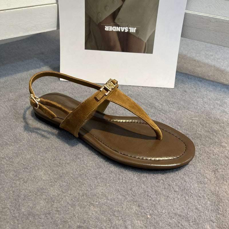 Damen Zehentrenner-Sandalen mit eleganten Riemen und komfortablem Fußbett R&B