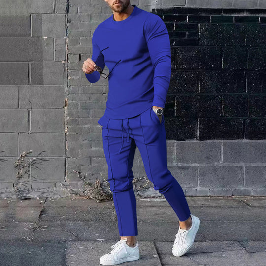 Herren Funktionales Langarmshirt und bequeme Jogginghose Set R&B