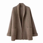 Damen Gemütlicher Strickcardigan mit tiefen Taschen R&B