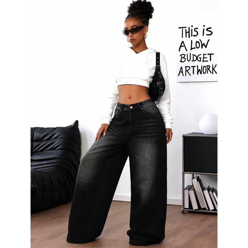 Damen Weite Jeans im Urbanen Stil mit Exklusivem Design R&B