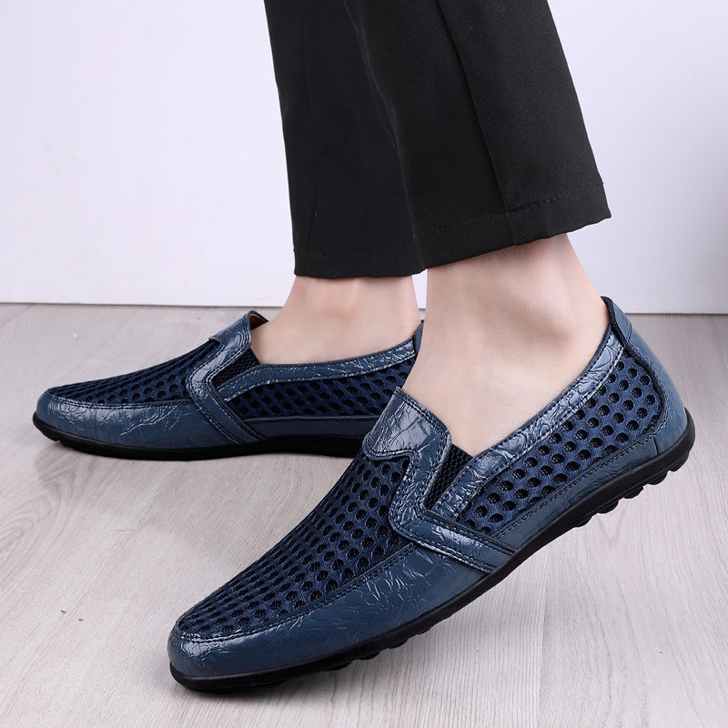 Herren Bequeme und atmungsaktive Slippers mit perforiertem Obermaterial R&B