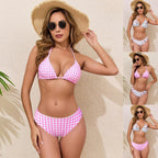 Damen Bikiniset mit floralem Muster und Gingham-Design R&B