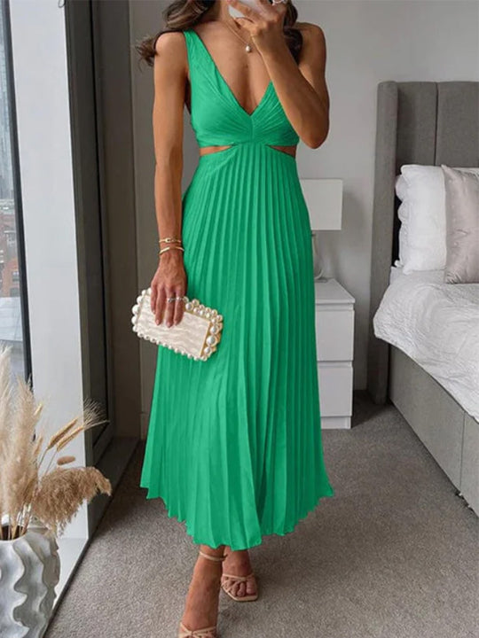 Damen Elegant gefaltetes Abendkleid R&B
