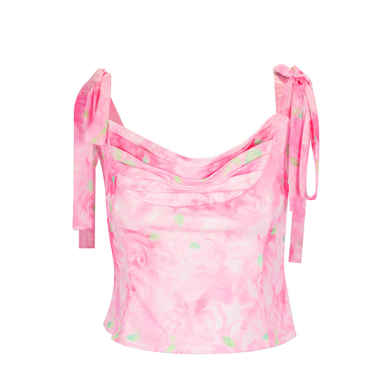 Damen Top mit verspielten Knoten und Drapierung R&B