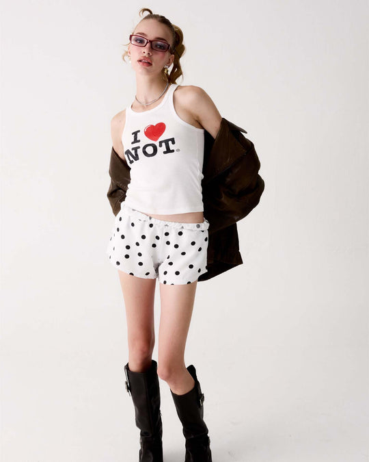 Damen kurze Boxershorts mit liebevoll gestaltetem Punktemuster R&B