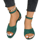 Damen elegante Sandalen mit offenem Zehenbereich und dekorativem Absatz R&B