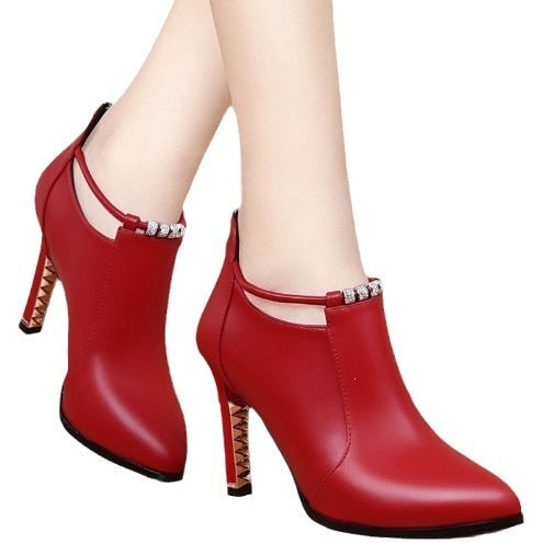 Damen Elegante Ankle Boots mit Metallic-Details R&B