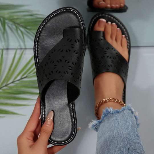 Damen Offene Sandalen mit feinem Cut-Out Design und gepolstertem Fußbett R&B