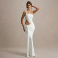 Damen Elegantes Minikleid mit seitlichem Cut-Out und raffinierten Raffung R&B