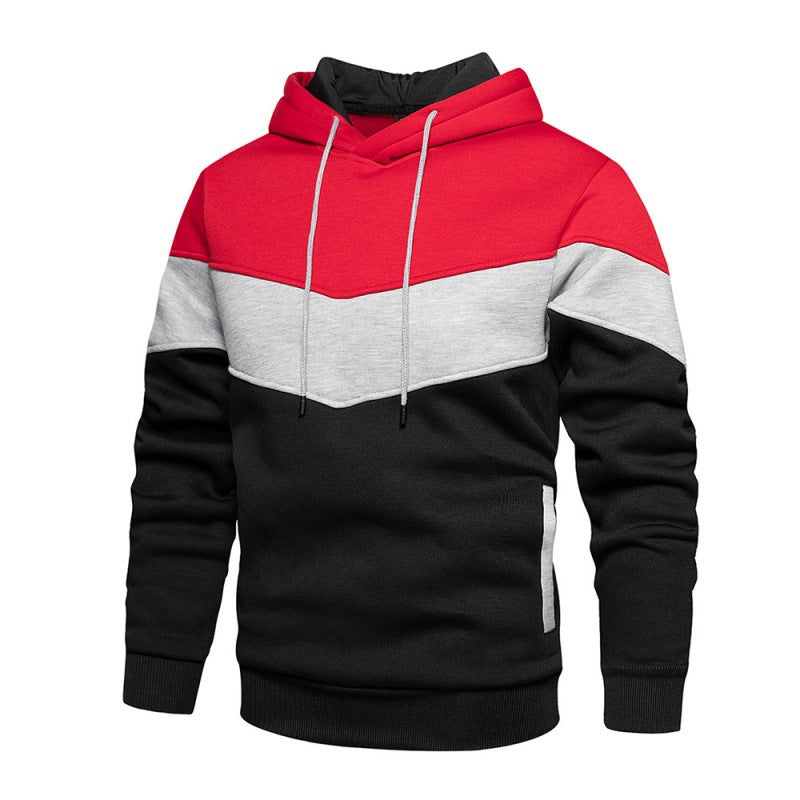 Herren Sportlicher Kapuzenpullover mit modernem Farbblockdesign und atmungsaktiven Eigenschaften R&B