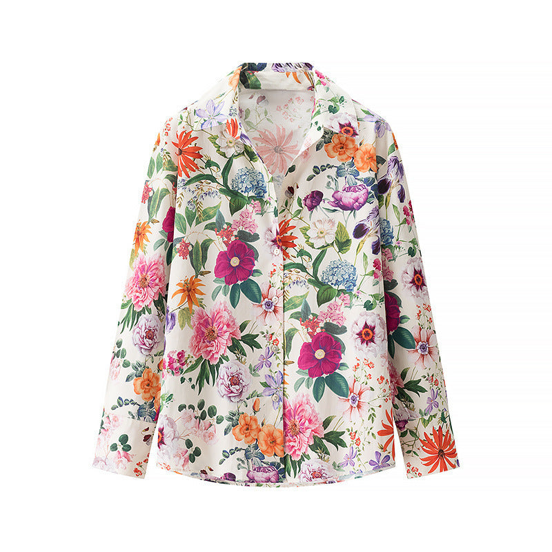 Damen Bluse mit floralem Muster und modernem Schnitt R&B