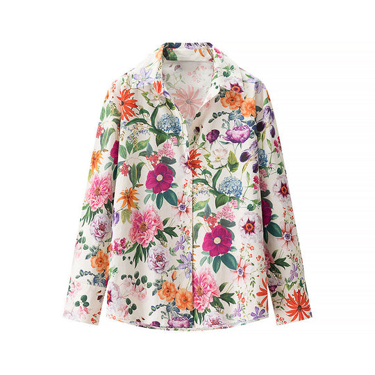 Damen Bluse mit floralem Muster und modernem Schnitt R&B