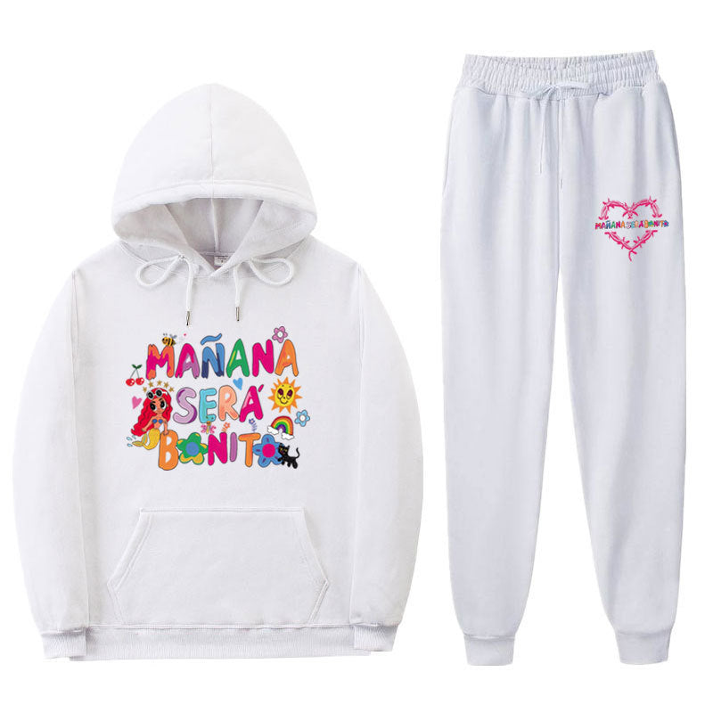 Damen Sweatshirt- und Jogginghose-Set mit buntem Aufdruck R&B