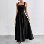 Elegantes Damen Maxikleid mit weichem Schnitt & quadratischem Ausschnitt | R&B