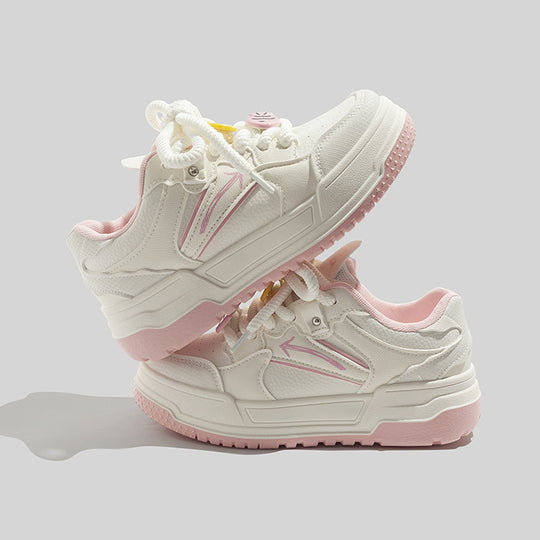 Damen Sportliche Plattform Sneakers mit atmungsaktiver Oberfläche und einzigartigem Design R&B