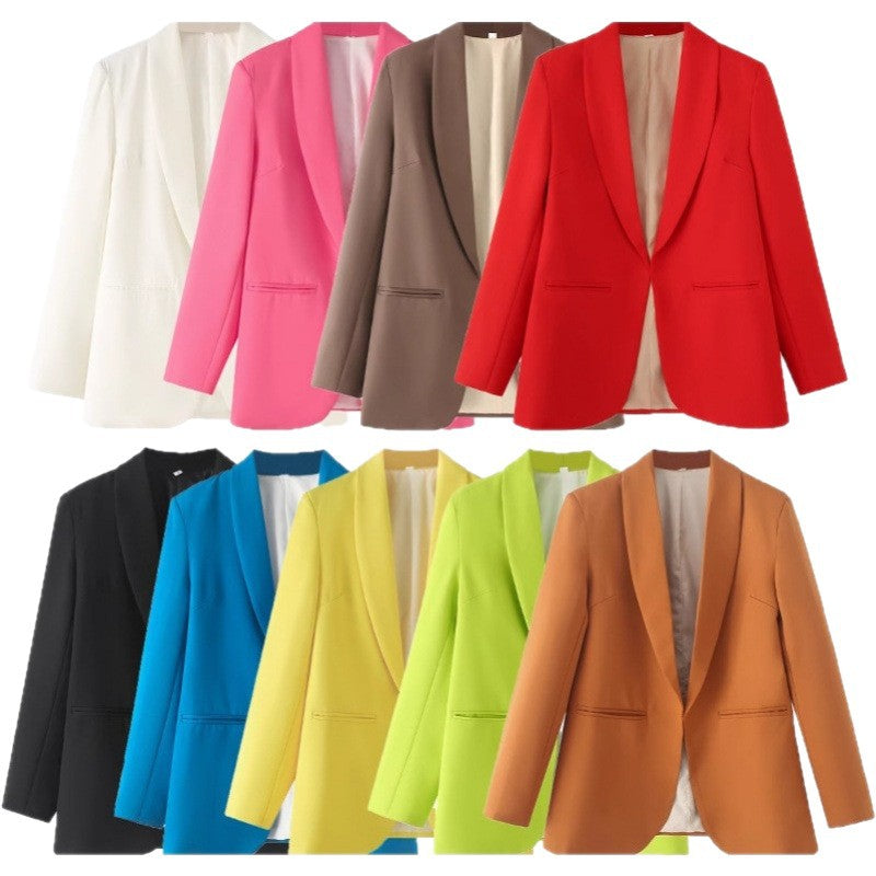 Damen eleganter Blazer mit einzigartigem Schnitt und Taschen R&B