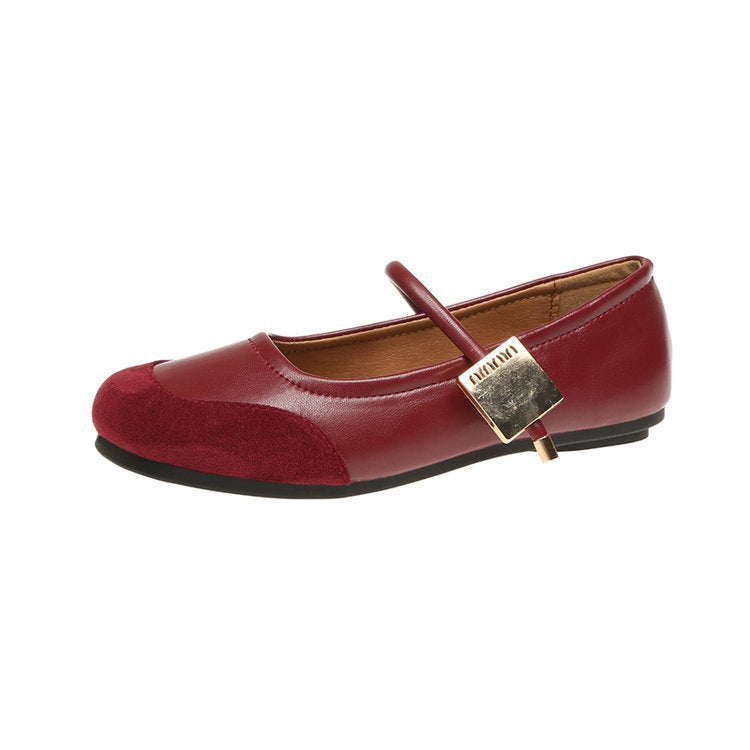 Damen elegante Mary Jane Ballerinas mit modischem Riemchen und bequemer Innenpolsterung R&B