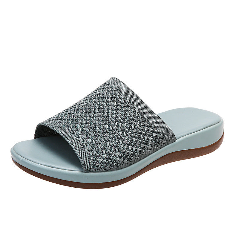 Damen Bequeme Slipper-Sandalen mit atmungsaktivem Gewebe R&B