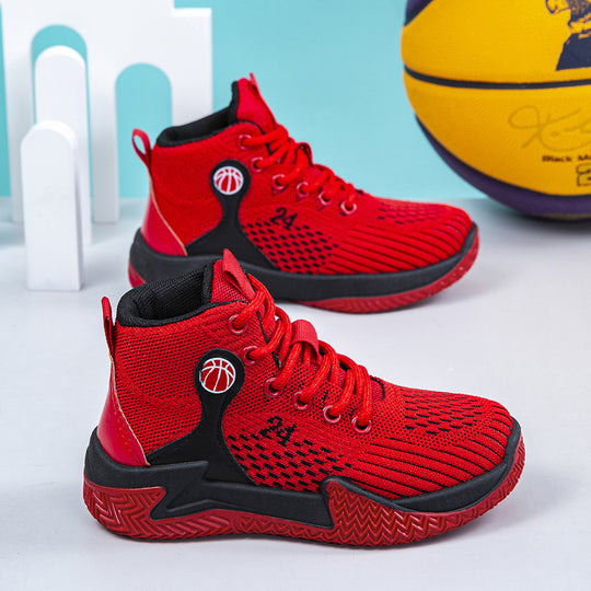 Damen Hochschnürbare Basketball-Sneaker mit atmungsaktiver Obermaterialstruktur R&B