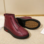 Damen modische Stiefel mit seitlichem Reißverschluss und bequemer Sohle