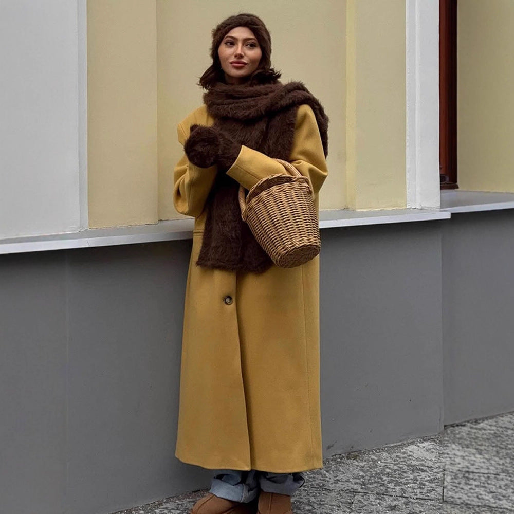 Damen Oversized Wollmantel mit stilvollem Schnitt R&B