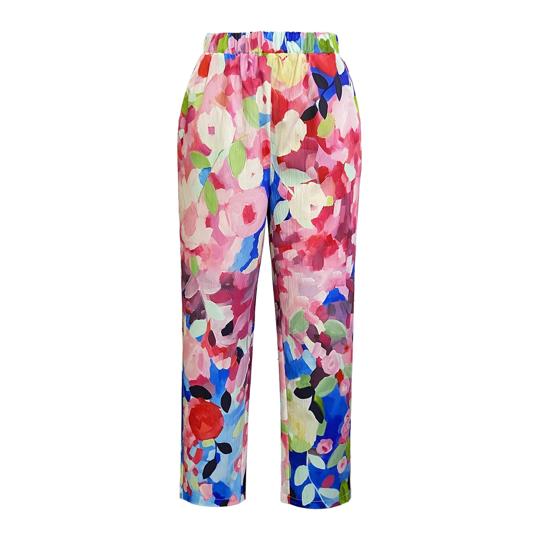 Damen Weite Sommerhose mit floralem Design und praktischen Taschen R&B