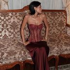 Damen Korsettkleid mit elegantem, fließendem Rock R&B