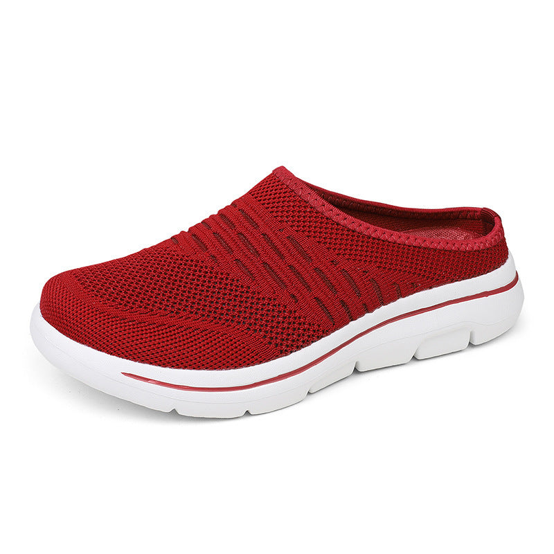 Damen nan atmungsaktive Strick-Slipper Clog mit orthopädischem Memory-Schaum-Fußbett R&B