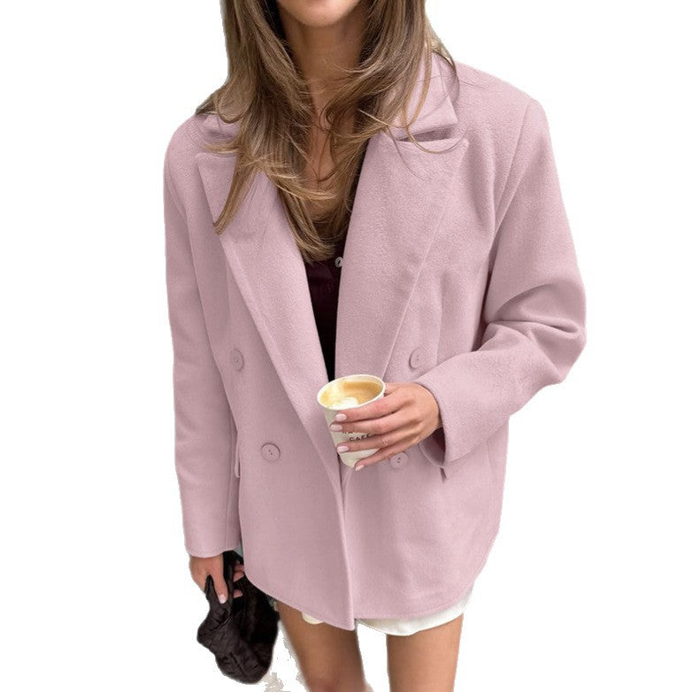 Damen elegante und kuschelige Blazerjacke R&B