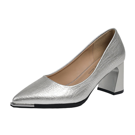 Damen Elegante spitze Pumps mit modischem Blockabsatz R&B