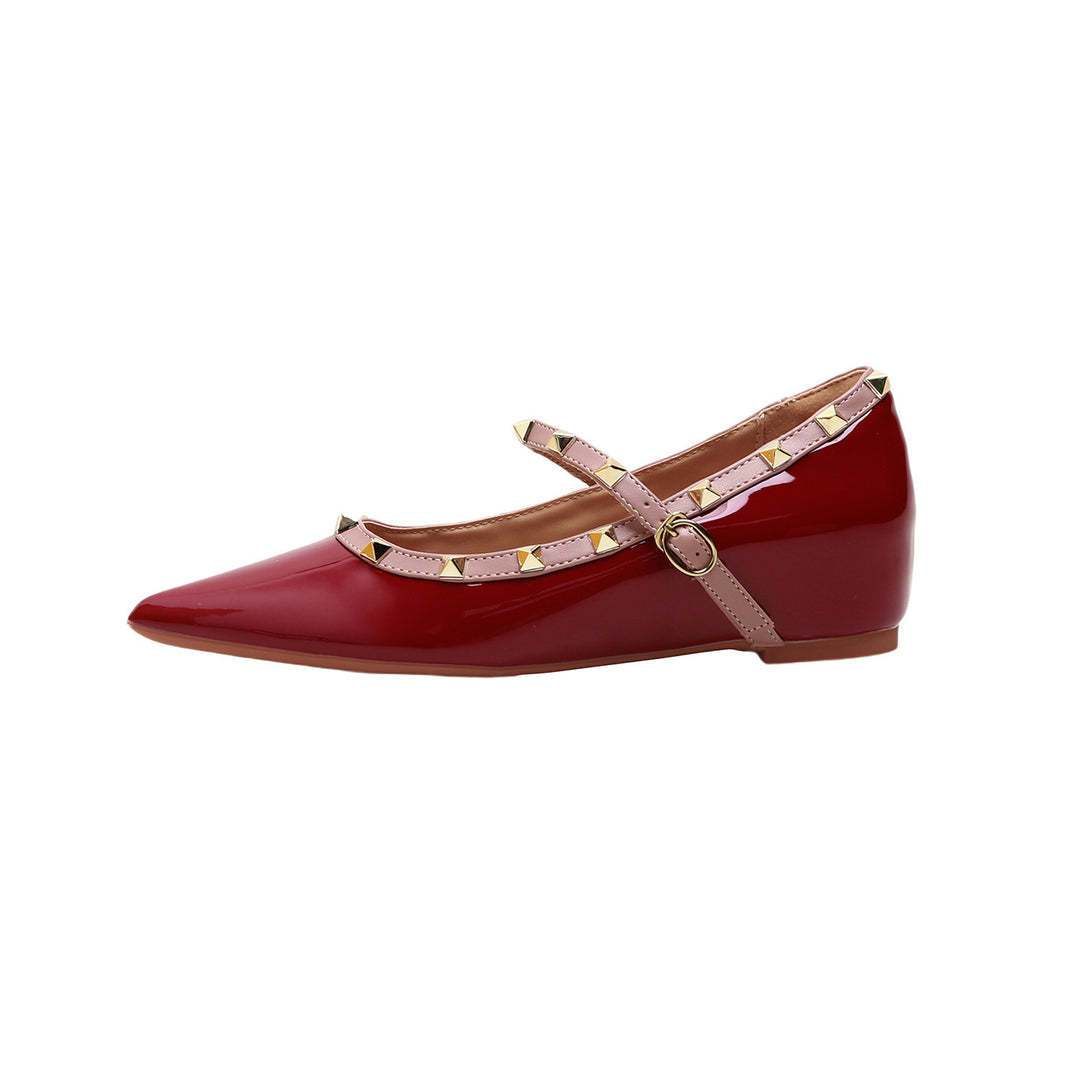 Damen Ballerina-Schuhe mit dekorativem Riemen und eleganten Akzenten R&B